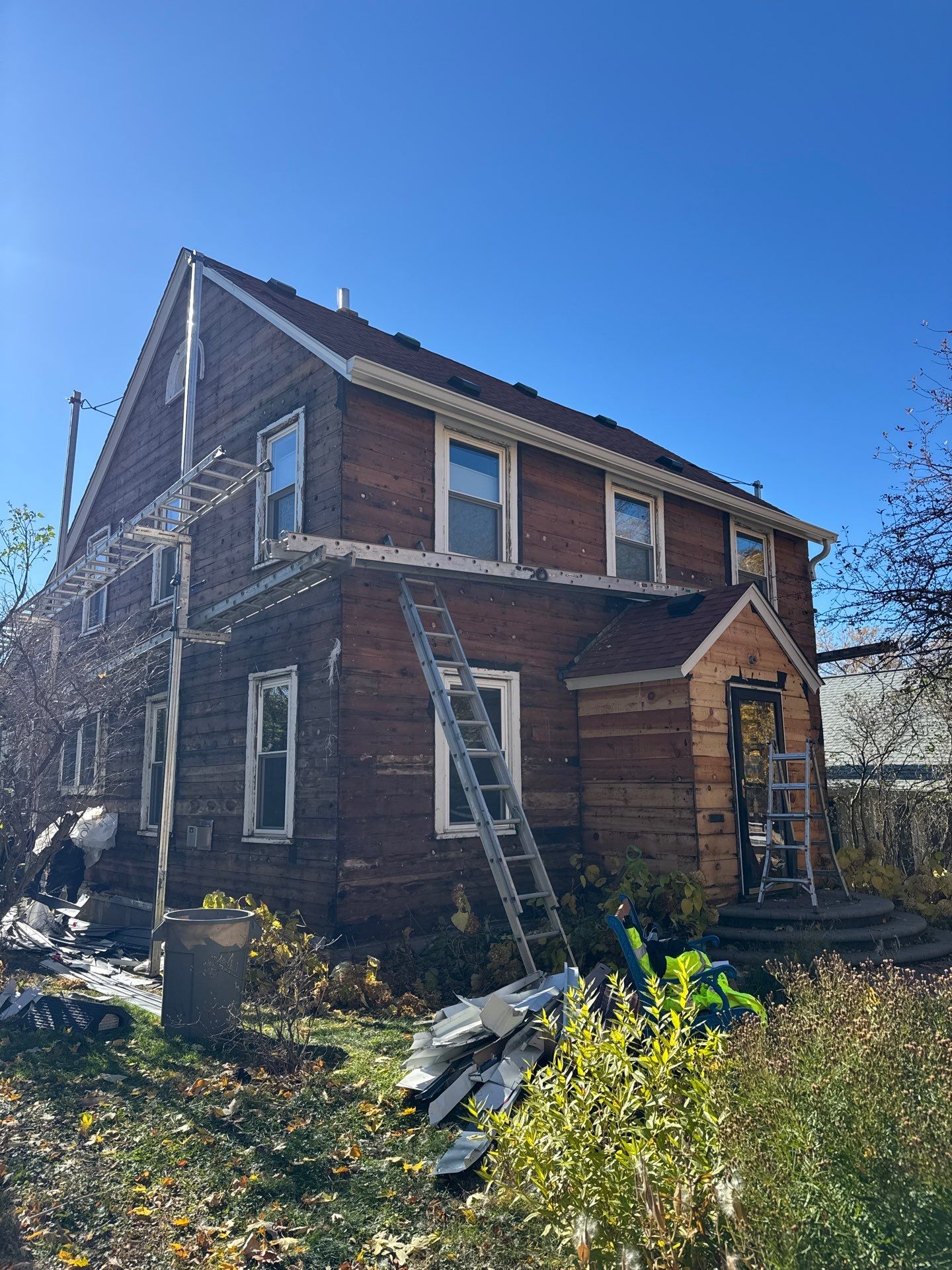 Siding project before work